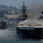 21 heridos por el fuego a bordo de un barco de la marina de EE.UU. en San Diego
