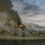 Marinero bajo investigación por incendio en el USS Bonhomme Richard Fire
