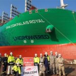 Astillero CSSC concreta entrega del buque propulsado por GNL de 23.112 TEUS «CMA CGM Palais Royal»