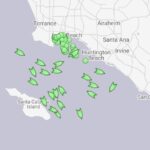Los buques portacontenedores anclados frente a Los Ángeles/Long Beach huyen de la tormenta invernal