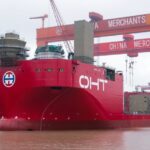 El nuevo buque de instalación de cimientos eólicos marinos «Alfa Lift» es botado en China