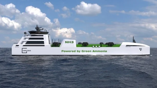 El buque cisterna de amoníaco de Greig avanza con la aprobación del concepto de diseño